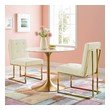 wooden table chairs Modway Furniture Dining Chairs Gold Ivory