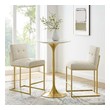 black and grey bar stools Modway Furniture Dining Chairs Gold Beige