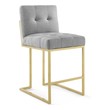 wood and leather counter stools Modway Furniture Dining Chairs Gold Light Gray