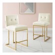 pair of breakfast bar stools Modway Furniture Bar and Counter Stools Gold Ivory