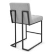 breakfast bar chairs with backs and arms Modway Furniture Bar and Counter Stools Black Light Gray