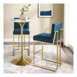 wood leather stool Modway Furniture Bar and Counter Stools Gold Azure