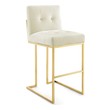 adjustable swivel bar stools with backs Modway Furniture Bar and Counter Stools Gold Ivory