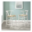 swivel bar stools with backs and legs Modway Furniture Bar and Counter Stools White