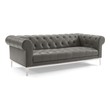 blue leather sectional sofa Modway Furniture Sofas and Armchairs Gray