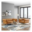 blue leather side chair Modway Furniture Sofas and Armchairs Tan