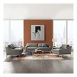 black sleeper sectional Modway Furniture Sofas and Armchairs Gray