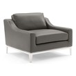 cream couch with chaise Modway Furniture Sofas and Armchairs Gray