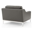 cream couch with chaise Modway Furniture Sofas and Armchairs Gray