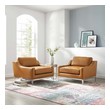 sofa and accent chair set Modway Furniture Sofas and Armchairs Tan