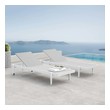 upholstered arm chairs living room Modway Furniture Daybeds and Lounges White Gray