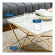 square black marble coffee table Modway Furniture Tables Gold White
