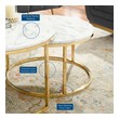 small rectangle coffee table with storage Modway Furniture Tables Gold White