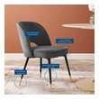 colorful dining set Modway Furniture Dining Chairs Charcoal