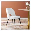 dining table and navy chairs Modway Furniture Dining Chairs White