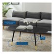 modern coffee table rectangle Modway Furniture Tables Black