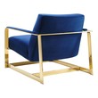 mid century modern chaise lounge Modway Furniture Sofas and Armchairs Gold Navy
