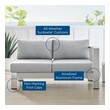 couch and loveseat Modway Furniture Sofa Sectionals Silver Gray
