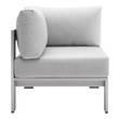modern leather sectional sofa Modway Furniture Sofa Sectionals Silver Gray