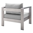 stylish arm chairs Modway Furniture Sofa Sectionals Silver Gray