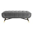 gray accent chair with arms Modway Furniture Benches and Stools Ottomans and Benches Gray