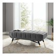 gray accent chair with arms Modway Furniture Benches and Stools Ottomans and Benches Gray