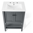 72 vanity without top Modway Furniture Vanities Gray White