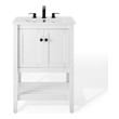reclaimed wood vanity unit Modway Furniture Vanities White White