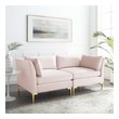 blush velvet sectional Modway Furniture Sofas and Armchairs Pink