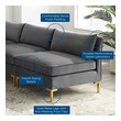 futuristic sofa design Modway Furniture Sofas and Armchairs Gray