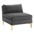 soft sectional sofa with chaise Modway Furniture Sofas and Armchairs Gray