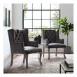 accent chair with foot stool Modway Furniture Dining Chairs Gray