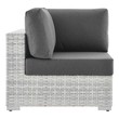 couch with accent chairs Modway Furniture Bar and Dining Light Gray Charcoal