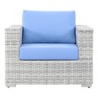 white chaise lounge chair Modway Furniture Bar and Dining Chairs Light Gray Light Blue