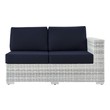 sectional couch with ottoman bed Modway Furniture Sofa Sectionals Light Gray Navy
