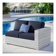 sectional couch with ottoman bed Modway Furniture Sofa Sectionals Light Gray Navy