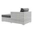 white bistro table set Modway Furniture Daybeds and Lounges Light Gray Charcoal