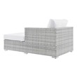 folding bistro chairs outdoor Modway Furniture Daybeds and Lounges Light Gray White