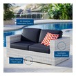 dark blue sectional sofa Modway Furniture Sofa Sectionals Light Gray Navy