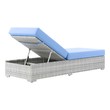 gray wicker outdoor furniture Modway Furniture Daybeds and Lounges Light Gray Light Blue