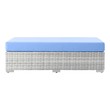 foot bench with storage Modway Furniture Sofa Sectionals Light Gray Light Blue