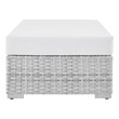outdoor wicker storage bench seat box Modway Furniture Sofa Sectionals Light Gray White