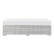 outdoor wicker storage bench seat box Modway Furniture Sofa Sectionals Light Gray White