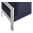 3 piece outdoor sectional sofa Modway Furniture Sofa Sectionals Silver Navy