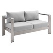 low outdoor corner sofa Modway Furniture Sofa Sectionals Silver Gray