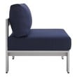 sectional with chaise and pull out bed Modway Furniture Sofa Sectionals Silver Navy