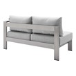 blue leather sectional sofa with chaise Modway Furniture Sofa Sectionals Silver Gray