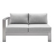 blue leather sectional sofa with chaise Modway Furniture Sofa Sectionals Silver Gray