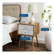 black and oak bedside table Modway Furniture Case Goods Natural White