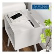 tile bedside table Modway Furniture Case Goods White White